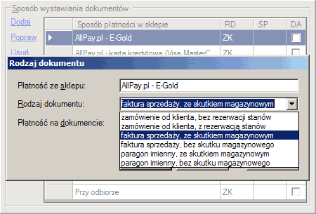 Rodzaj dokumentu Rodzaj dokumentu